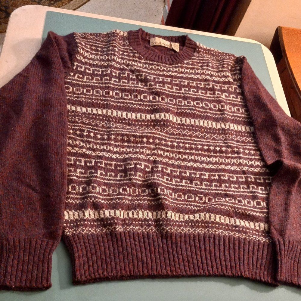 Vintage Blake & Manley Men's XL Shetland Wool Blend Sweater